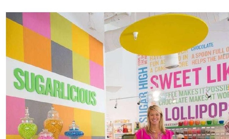 Jill Alfond at Sugarlicious, her Denver candy and gelato shop