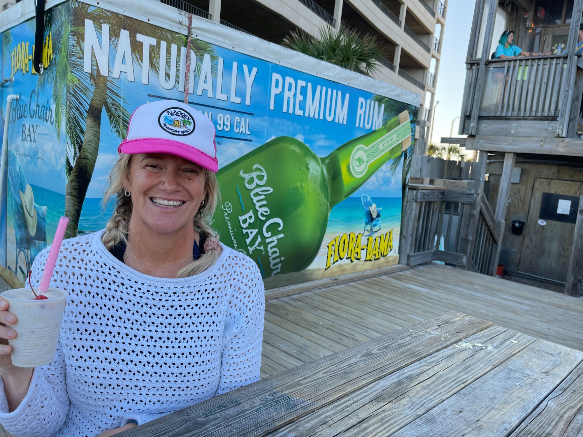 Jill at Flora-Bama on the Gulf Coast